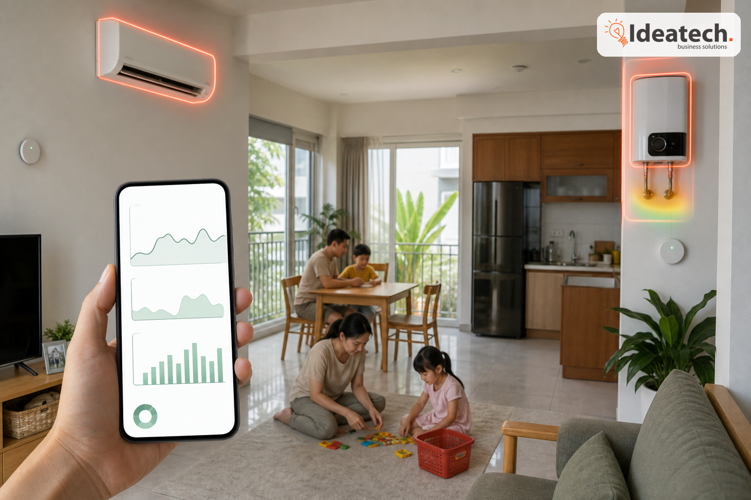 AI smart home phát hiện thiết bị tiêu thụ điện bất thường