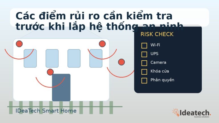 Bảng kiểm rủi ro khi lắp hệ thống an ninh thông minh cho biệt thự