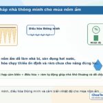 Minh họa rèm thông minh, điều hòa thông minh và cảm biến nhiệt độ cho mùa nồm ẩm