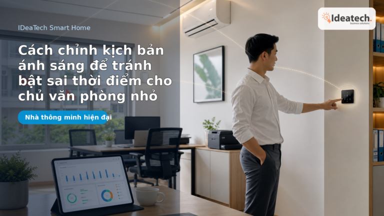 Ảnh đại diện bài viết Cách chỉnh kịch bản ánh sáng để tránh bật sai thời điểm cho chủ văn phòng nhỏ