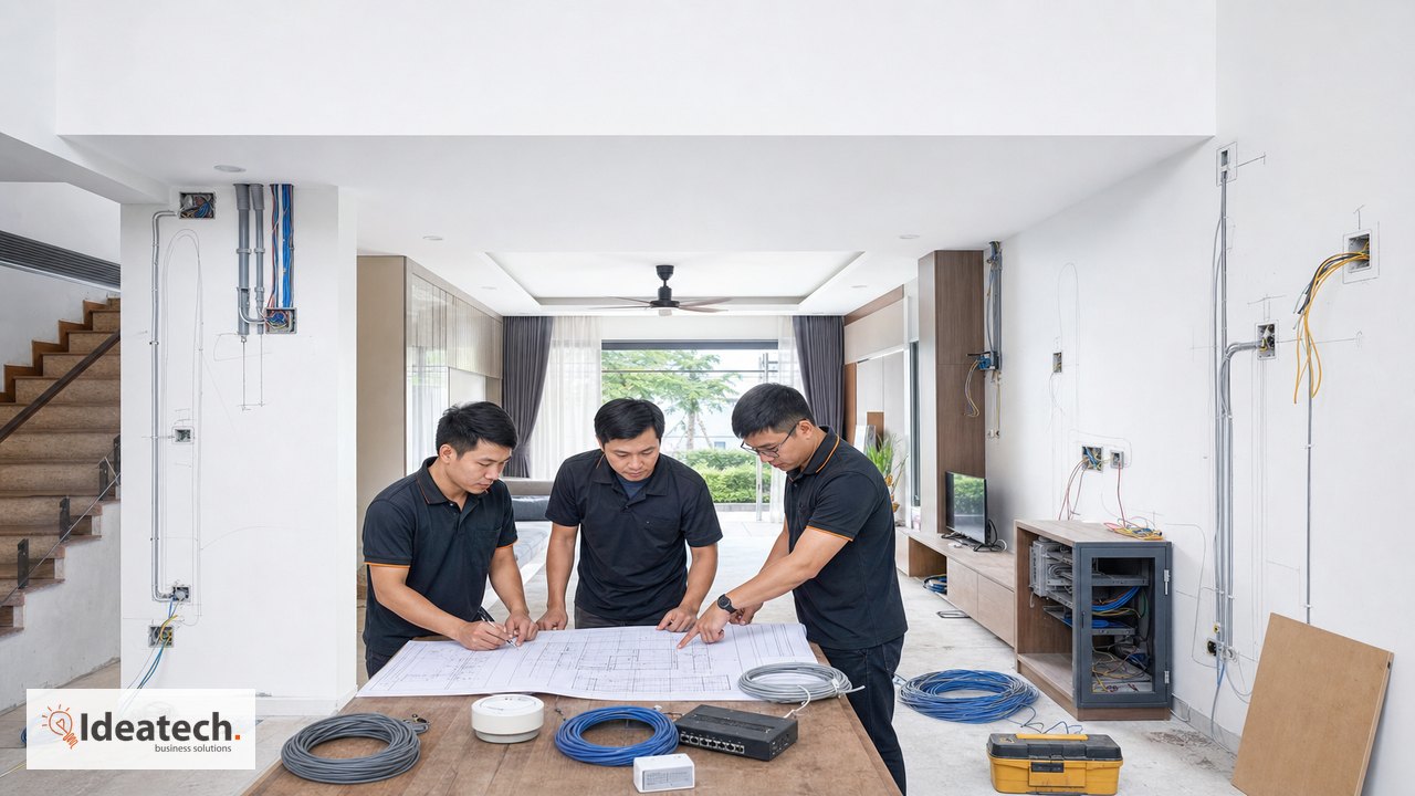 Tiêu chí kiểm tra hạ tầng điện trước khi lắp đặt smarthome cho nhà đang sửa