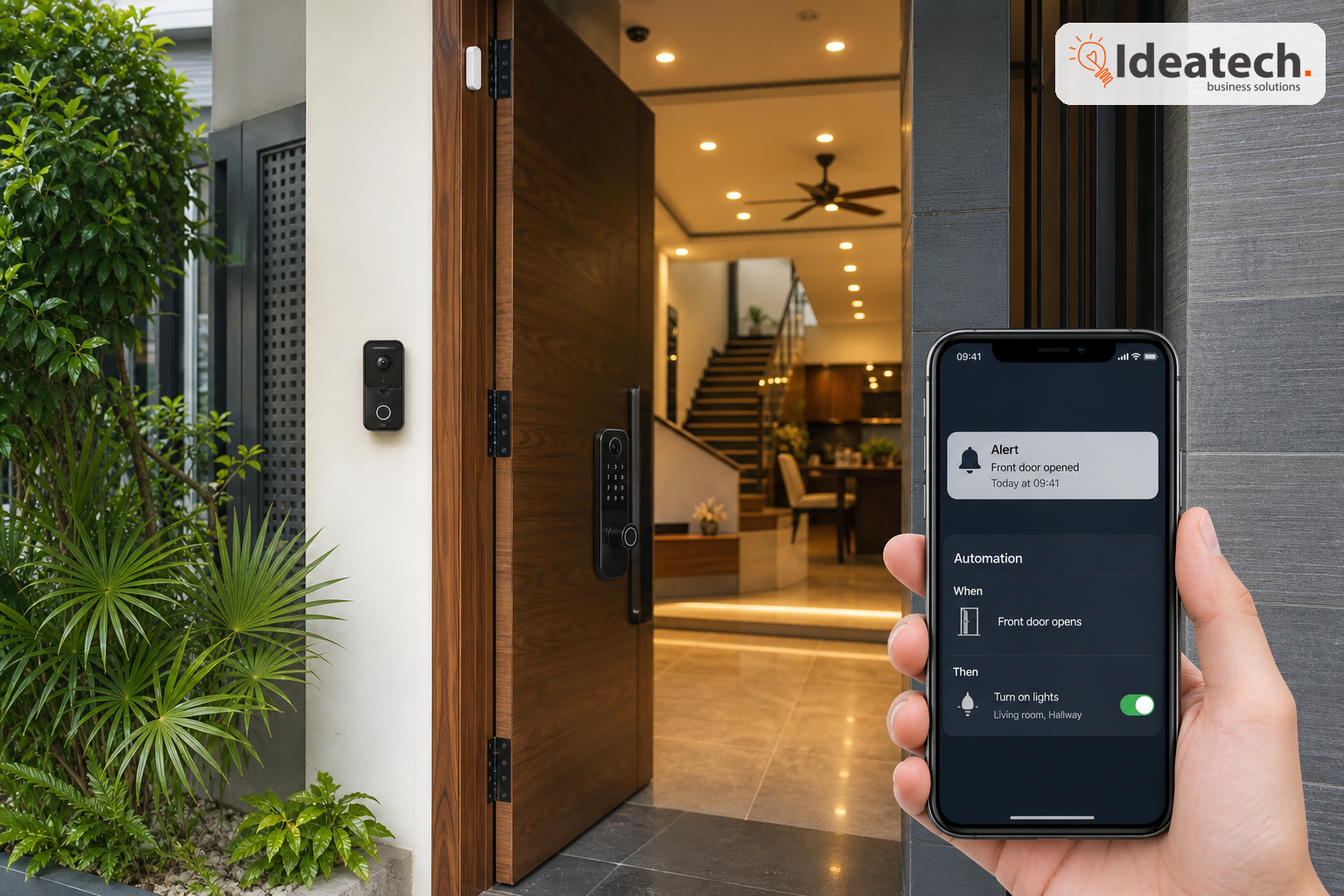 Kịch bản chiếu sáng rèm điều hòa trong nhà thông minh