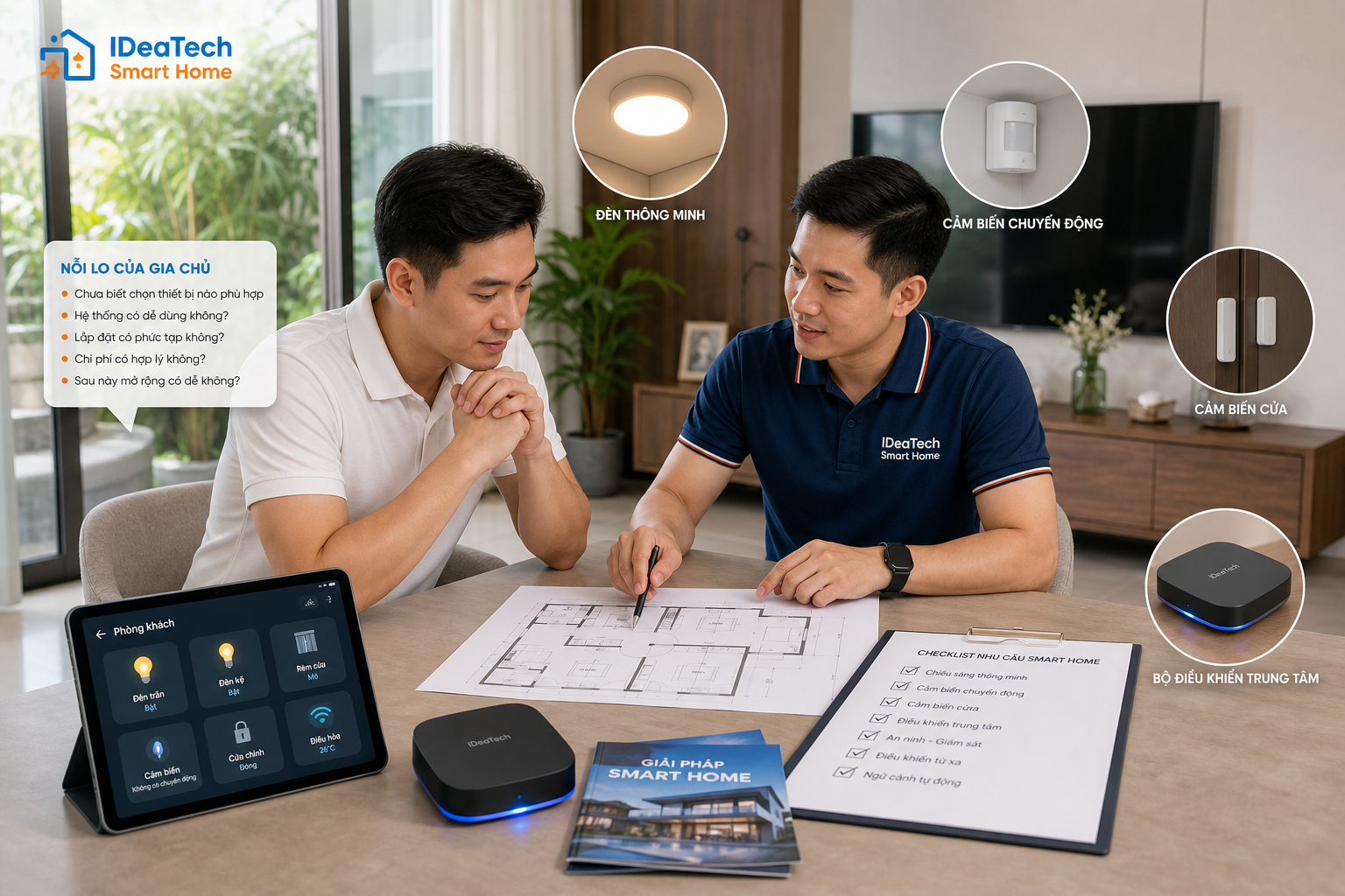 Gia chủ rà soát nhu cầu trước khi chọn thiết bị thông minh