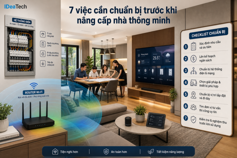 7 việc cần chuẩn bị trước khi nâng cấp nhà thường thành nhà thông minh