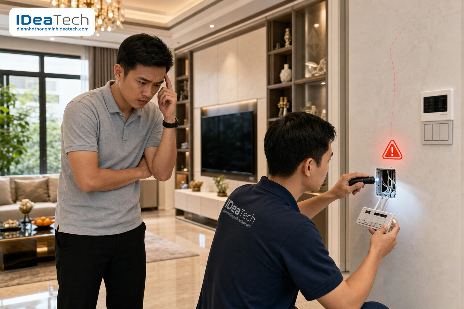 Gia chủ gặp khó khi bổ sung smart home sau khi nội thất đã hoàn thiện