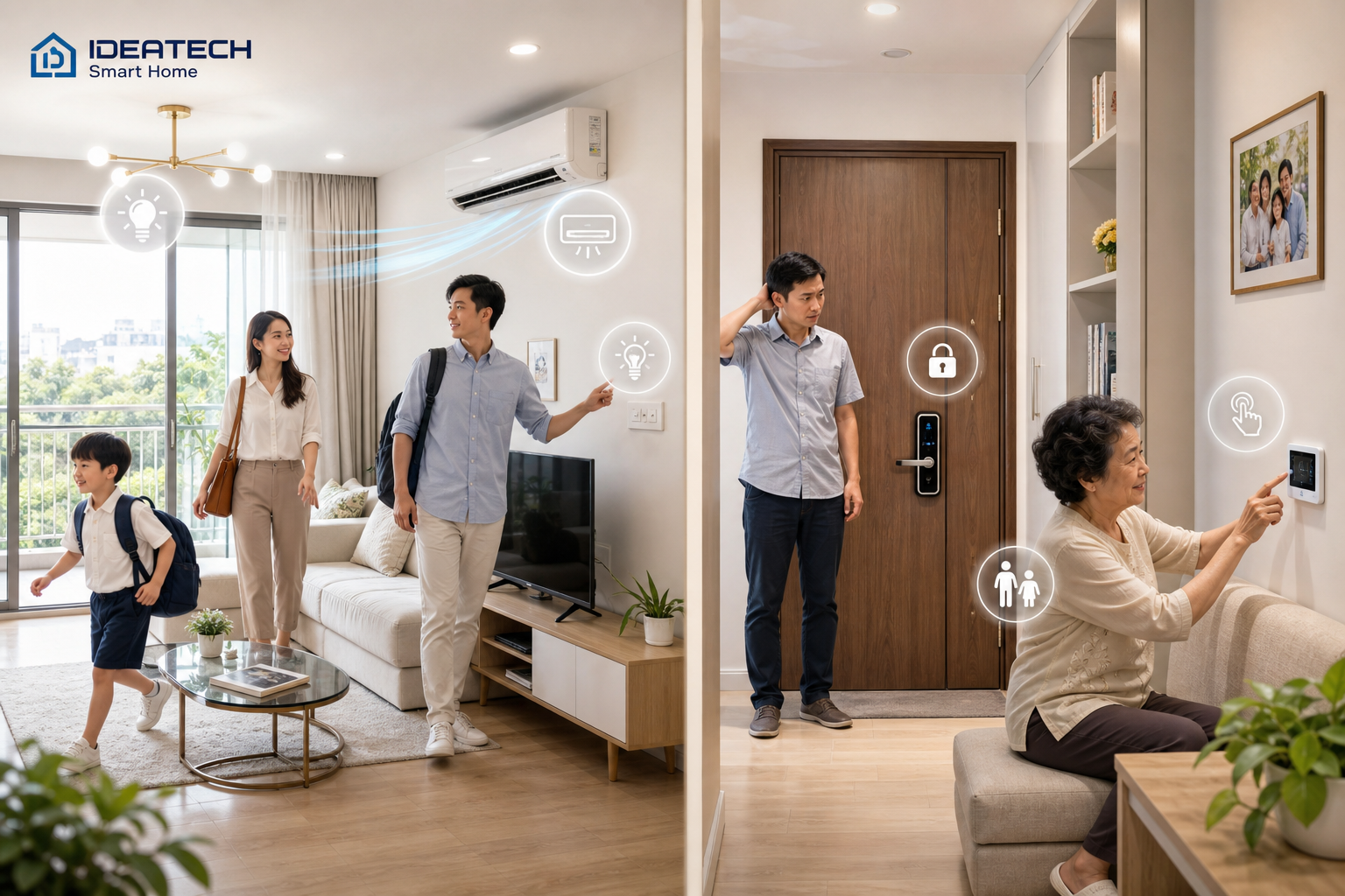 Gia đình Việt thường gặp bất tiện về điện, điều hòa, an ninh và chăm sóc người lớn tuổi