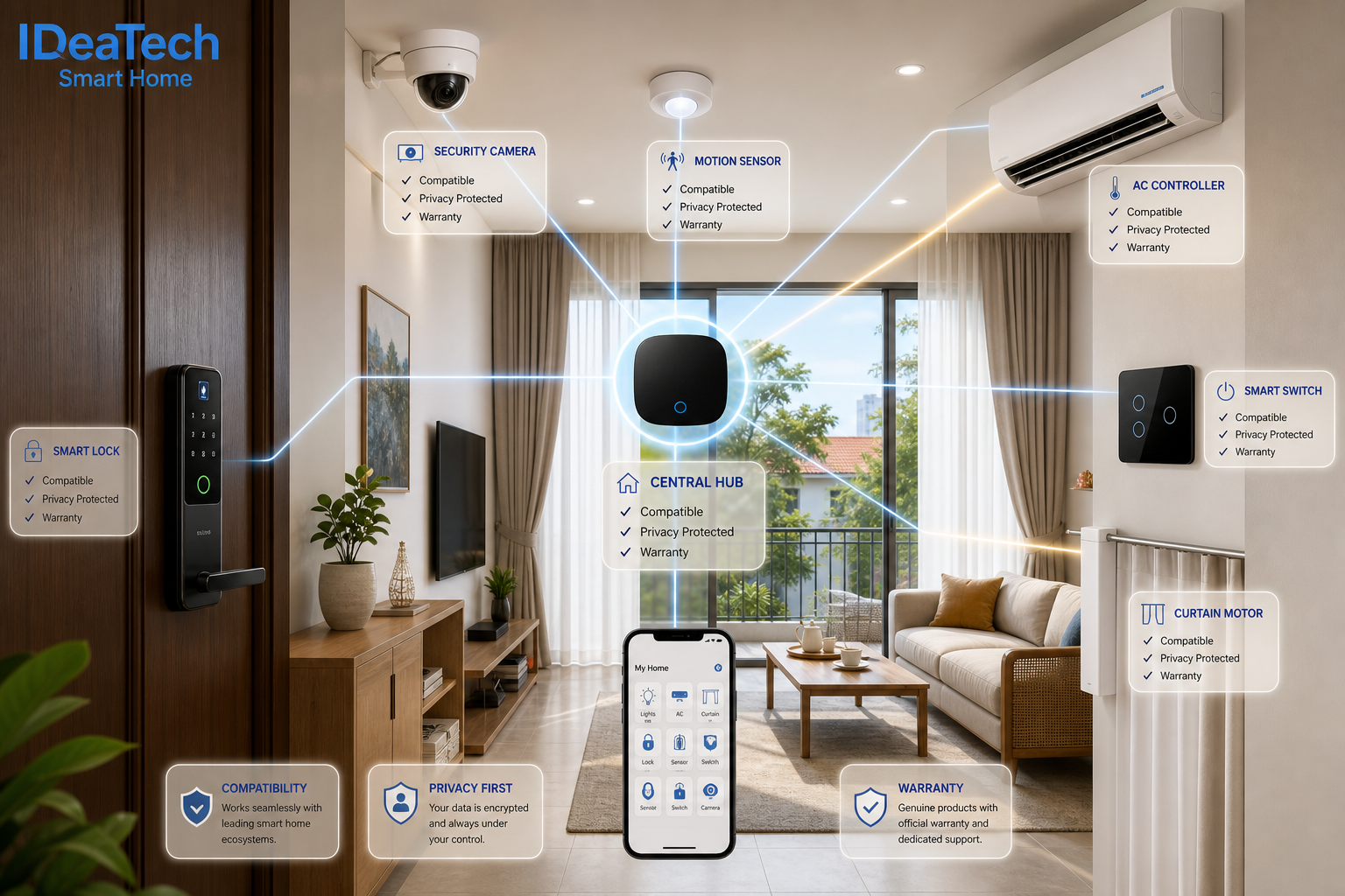 Thiết bị smart home cần kiểm tra tương thích bảo mật và bảo hành