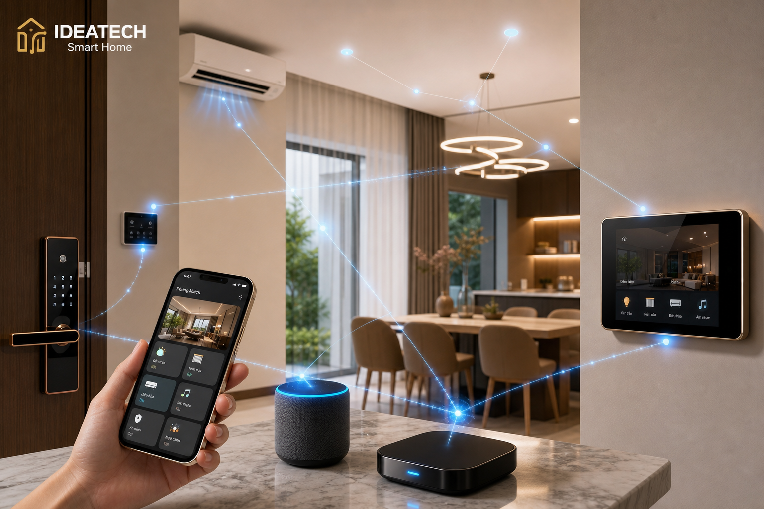 Thiết bị phù hợp để kết nối trợ lý ảo AI smart home