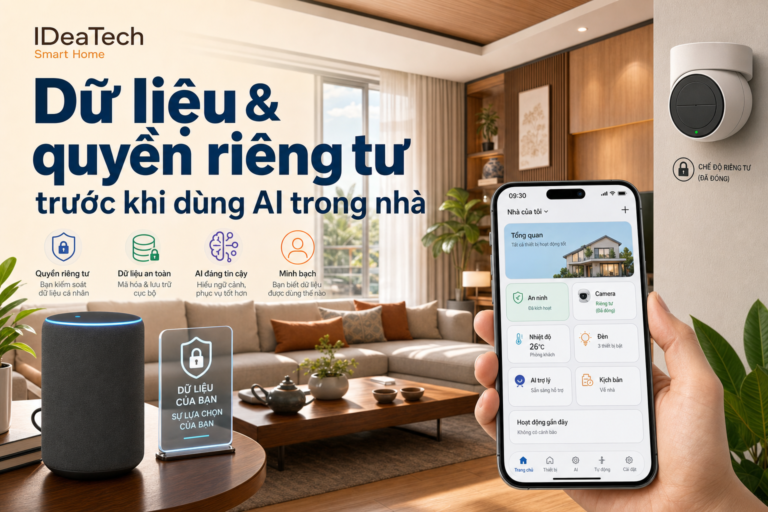 Ảnh minh họa chuẩn bị dữ liệu và quyền riêng tư trước khi dùng AI trong nhà