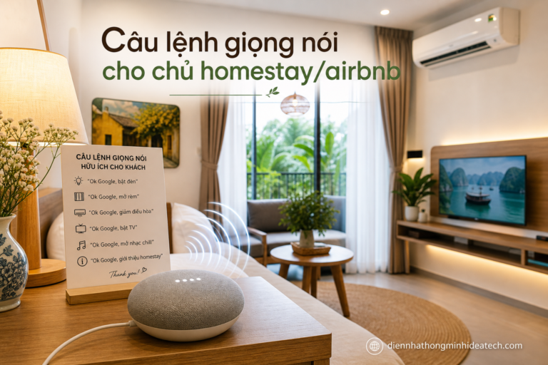Câu lệnh giọng nói nên cài cho người mới dùng trợ lý ảo tại homestay airbnb