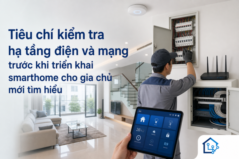 Tiêu chí kiểm tra hạ tầng điện và mạng trước khi triển khai smarthome cho gia chủ mới tìm hiểu