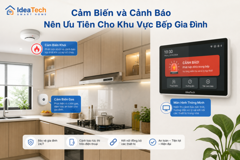 Cảm Biến và Cảnh Báo Nên Ưu Tiên Cho Khu Vực Bếp Gia Đình