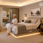 Phòng ngủ thông minh với đèn, cảm biến và thiết bị an toàn cho người lớn tuổi