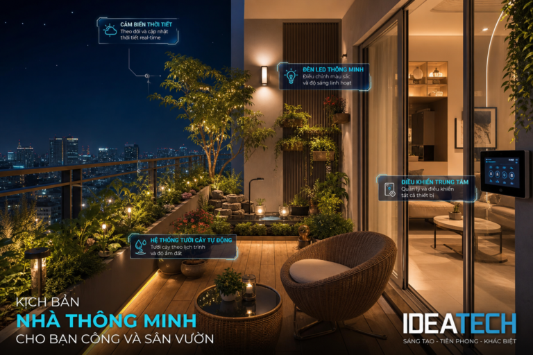 Kịch bản nhà thông minh cho ban công và sân vườn IDEATECH