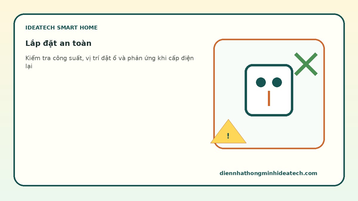 Lưu ý an toàn khi lắp đặt ổ cắm thông minh