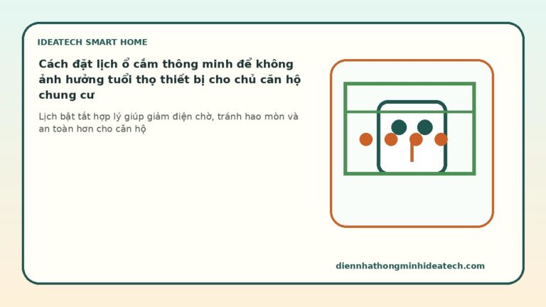 Cách đặt lịch ổ cắm thông minh để không ảnh hưởng tuổi thọ thiết bị cho chủ căn hộ chung cư