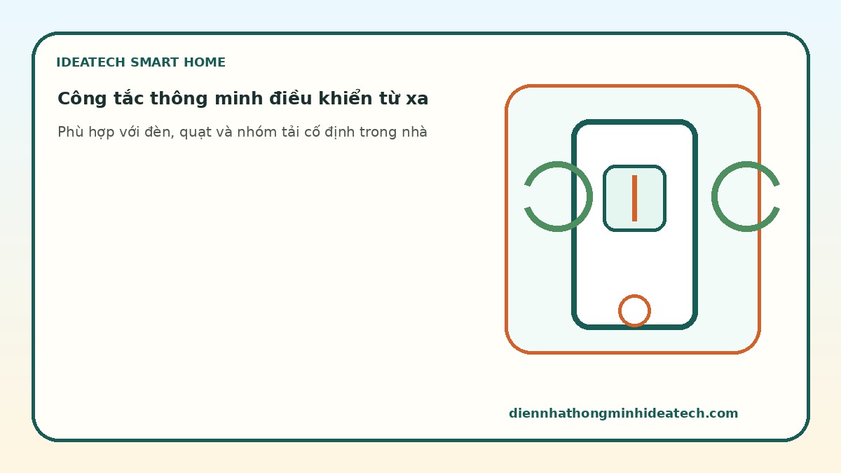 Điều khiển thiết bị từ xa bằng công tắc thông minh trên điện thoại