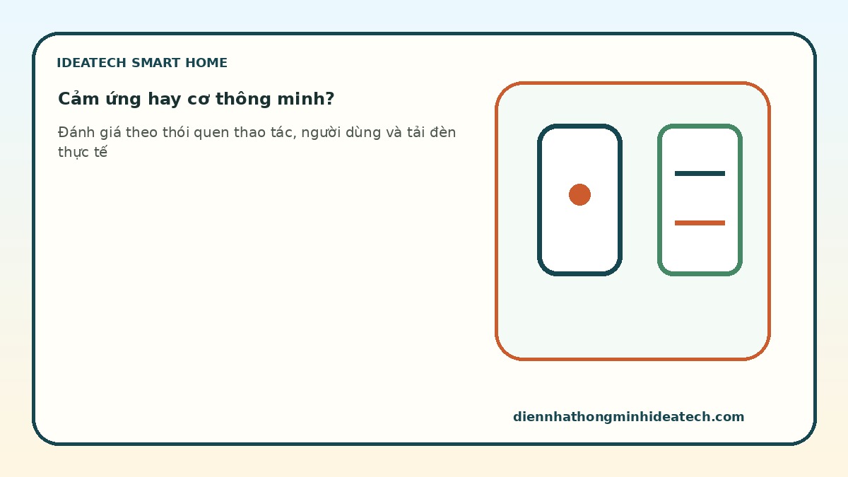So sánh công tắc cảm ứng và công tắc cơ thông minh