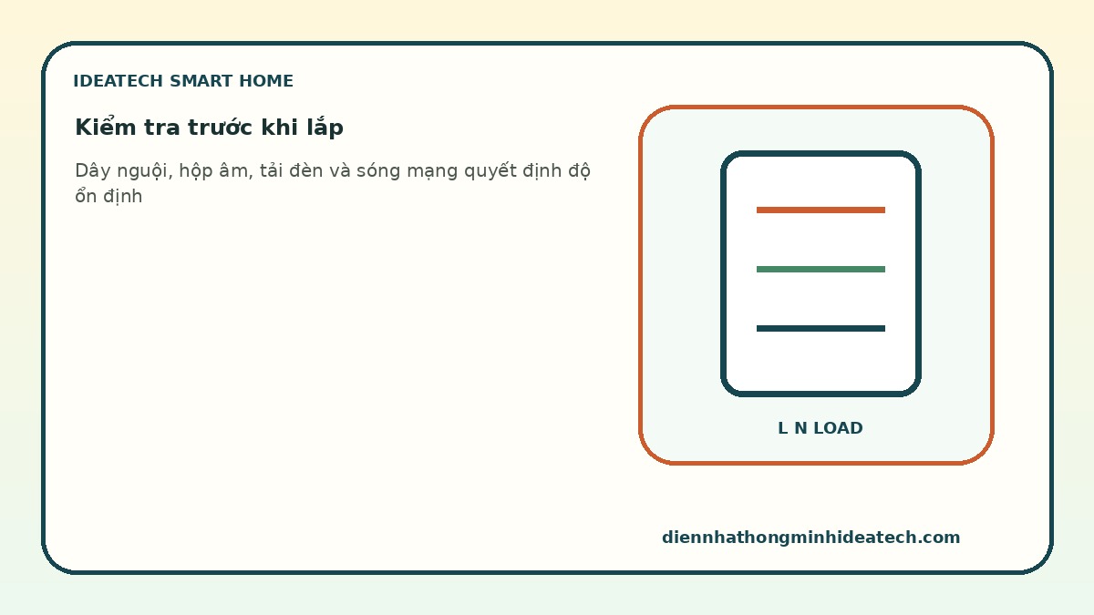 Lưu ý lắp đặt công tắc thông minh và ổ cắm thông minh