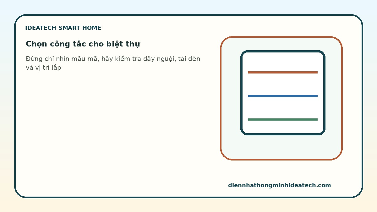 Tiêu chí chọn công tắc thông minh cho biệt thự