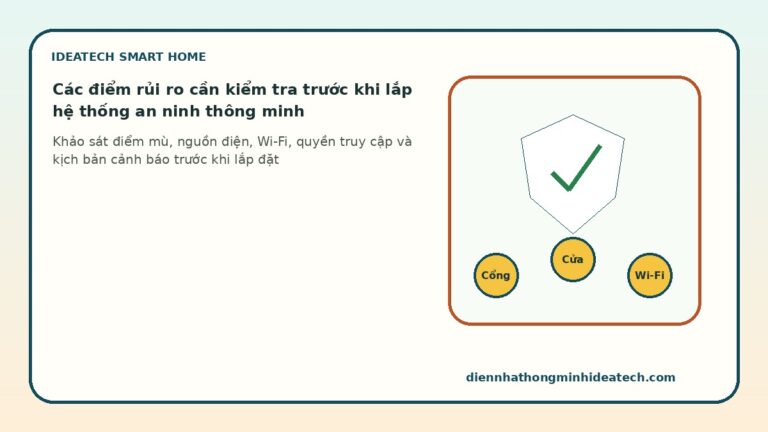 Các điểm rủi ro cần kiểm tra trước khi lắp hệ thống an ninh thông minh