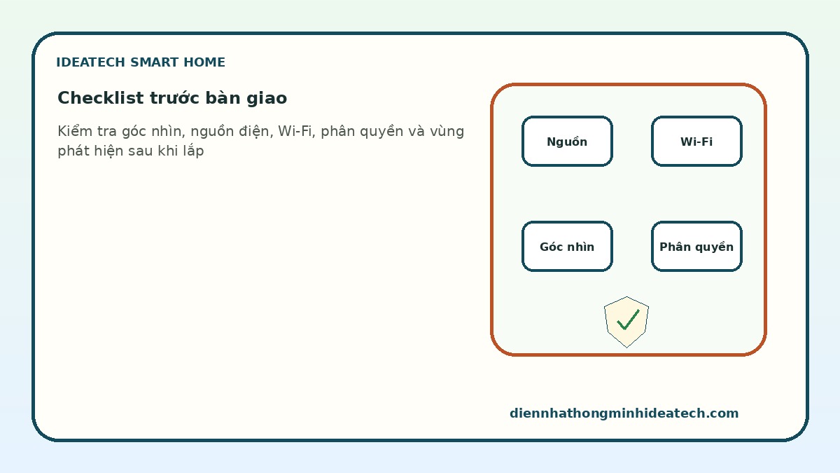 Checklist lắp đặt camera cảm biến và khóa cửa để giảm điểm mù an ninh