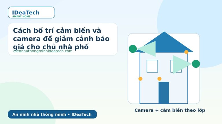 Sơ đồ bố trí cảm biến và camera giảm cảnh báo giả cho nhà phố