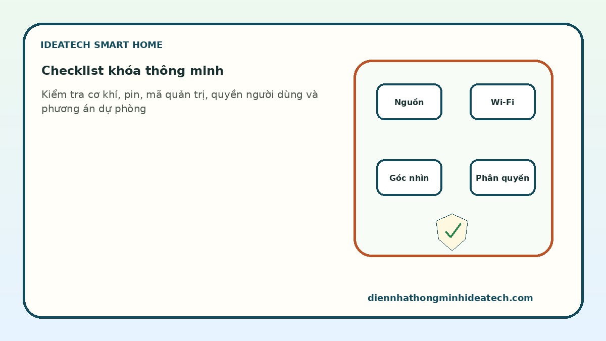 Checklist lắp đặt khóa cửa thông minh an toàn cho nhà ở