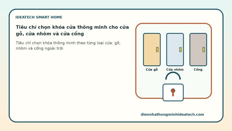 Tiêu chí chọn khóa cửa thông minh cho cửa gỗ, cửa nhôm và cửa cổng