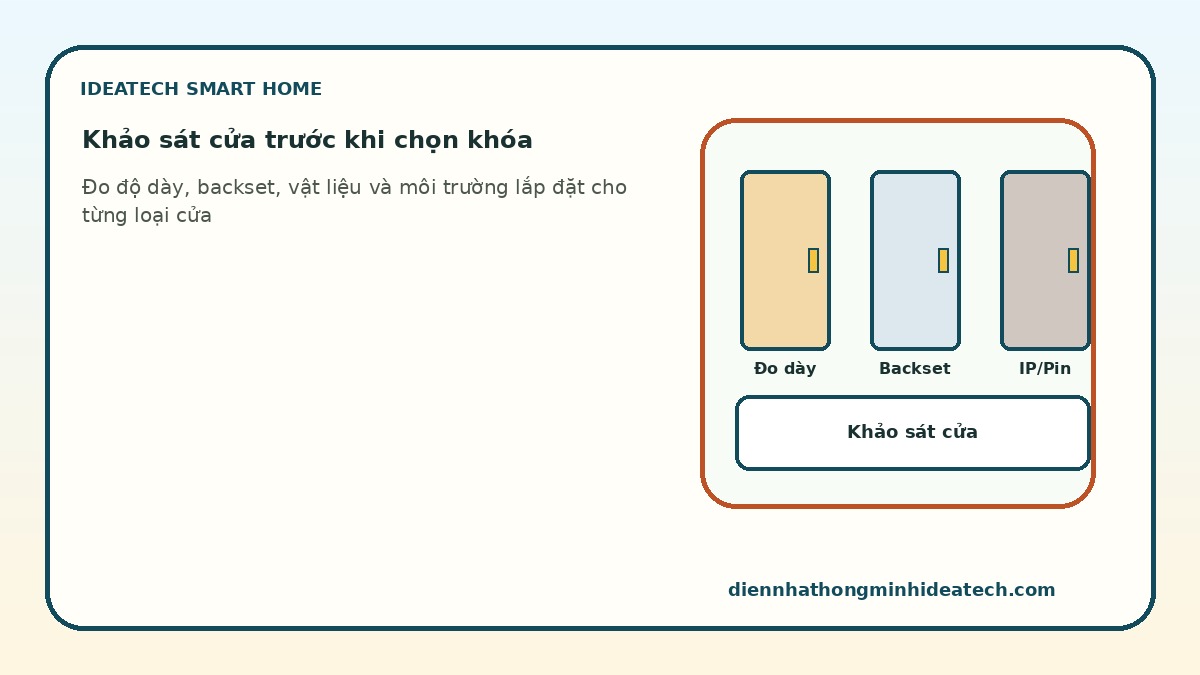 Khảo sát cửa gỗ, cửa nhôm và cửa cổng trước khi chọn khóa thông minh