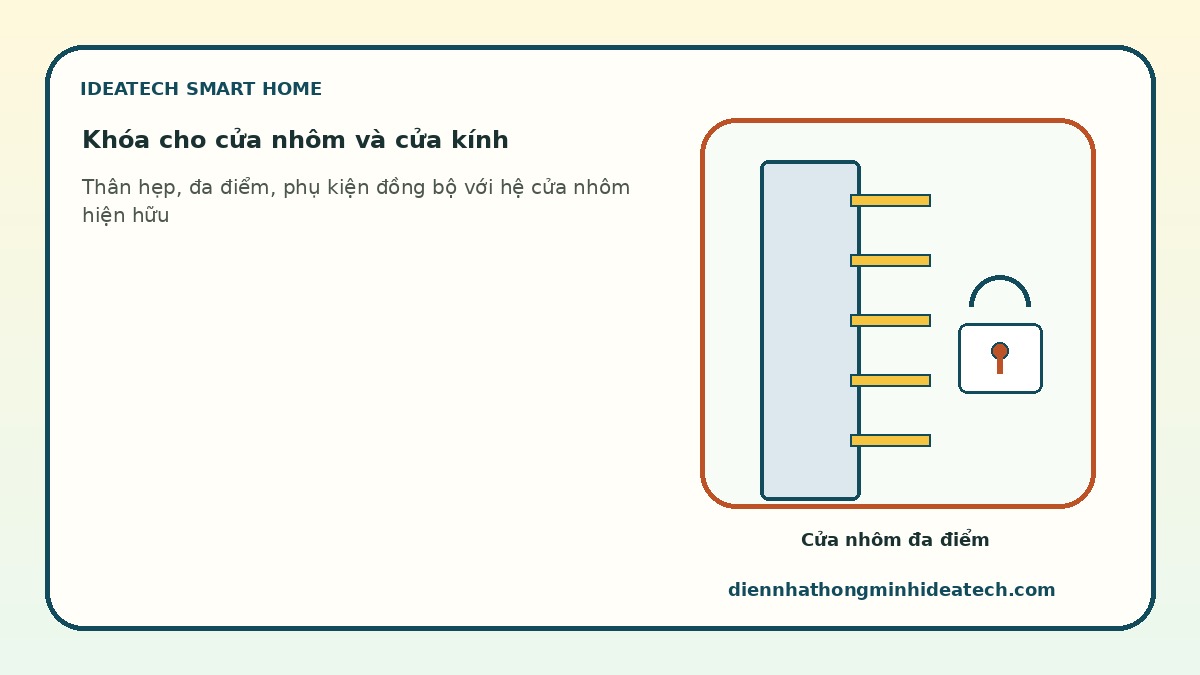 Tiêu chí chọn khóa cửa thông minh cho cửa nhôm và cửa kính