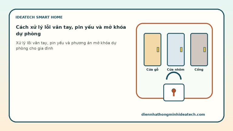 Cách xử lý lỗi vân tay, pin yếu và mở khóa dự phòng