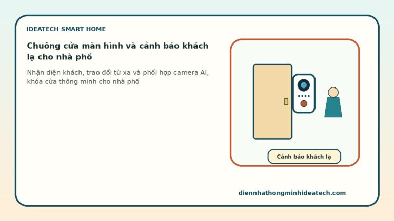 Chuông cửa màn hình và cảnh báo khách lạ cho nhà phố