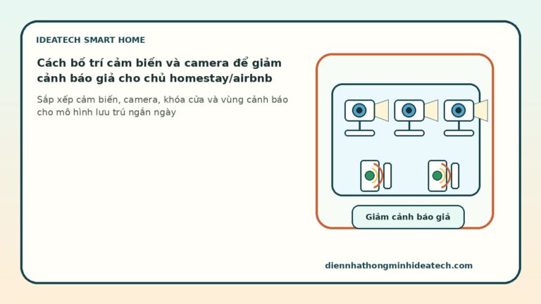 Cách bố trí cảm biến và camera để giảm cảnh báo giả cho chủ homestay airbnb