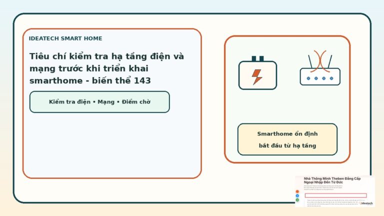 Featured image cho bài tiêu chí kiểm tra hạ tầng điện và mạng trước khi triển khai smarthome