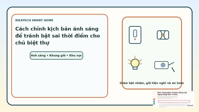 Featured image cho bài cách chỉnh kịch bản ánh sáng để tránh bật sai thời điểm cho chủ biệt thự