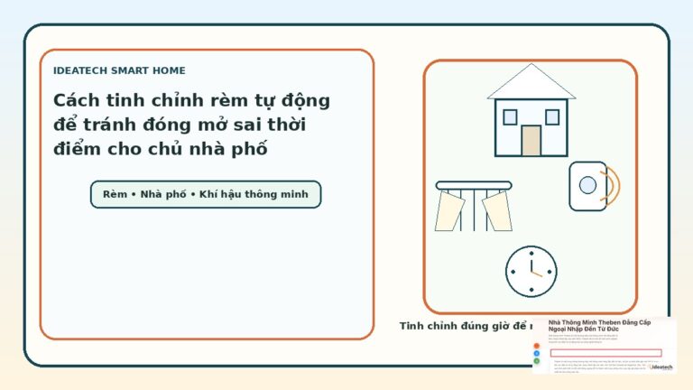 Ảnh đại diện cho bài cách tinh chỉnh rèm tự động để tránh đóng mở sai thời điểm cho chủ nhà phố