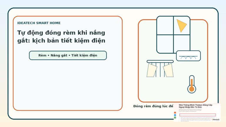 Ảnh đại diện cho bài tự động đóng rèm khi nắng gắt với kịch bản tiết kiệm điện