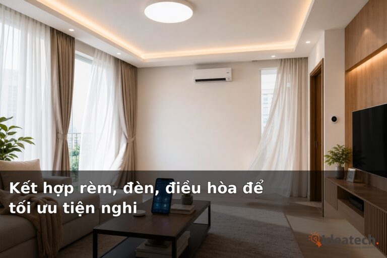 Kết hợp rèm, đèn, điều hòa để tối ưu tiện nghi