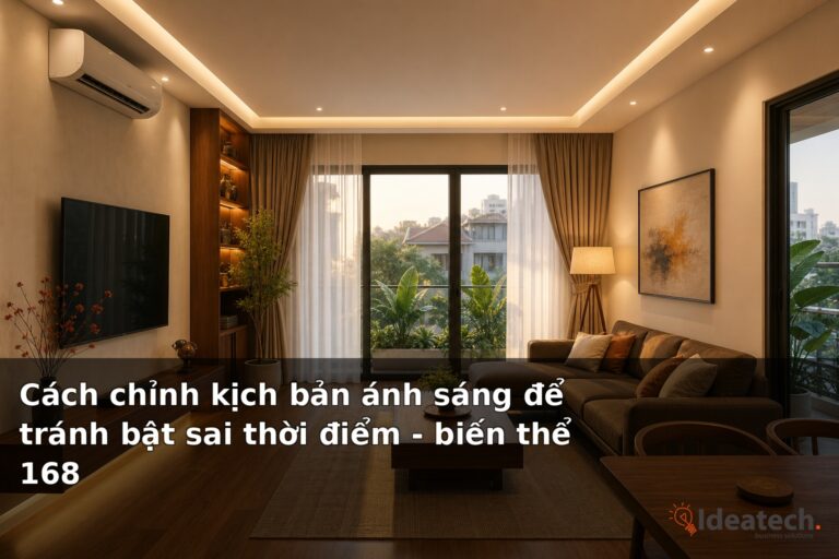 Cách chỉnh kịch bản ánh sáng để tránh bật sai thời điểm - biến thể 168
