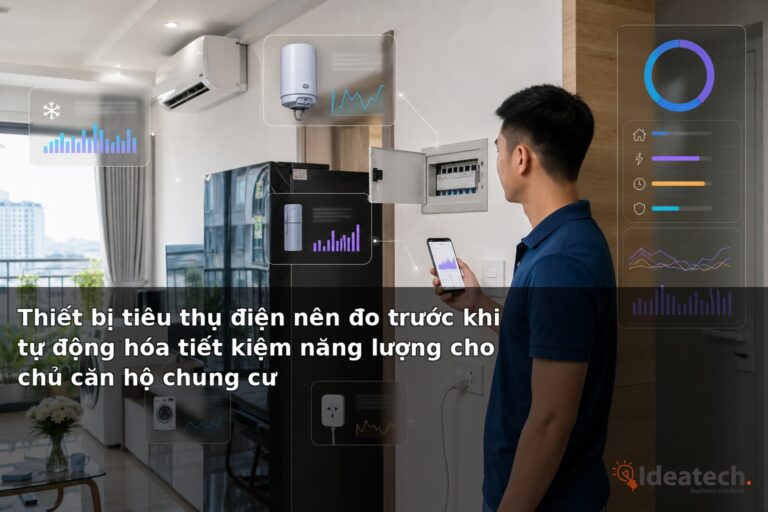 Thiết bị tiêu thụ điện nên đo trước khi tự động hóa tiết kiệm năng lượng cho chủ căn hộ chung cư