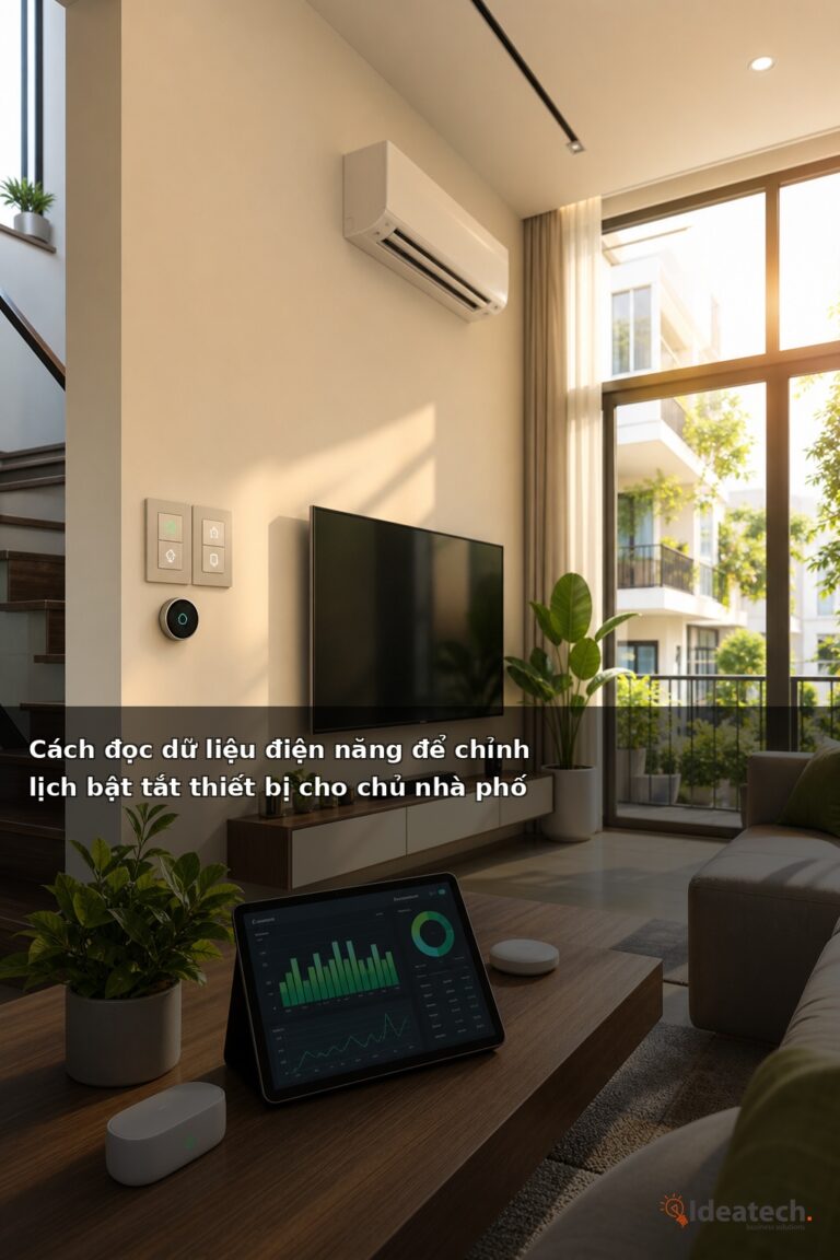 Cách đọc dữ liệu điện năng để chỉnh lịch bật tắt thiết bị cho chủ nhà phố