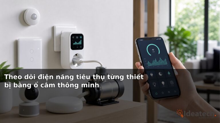 Theo dõi điện năng tiêu thụ từng thiết bị bằng ổ cắm thông minh