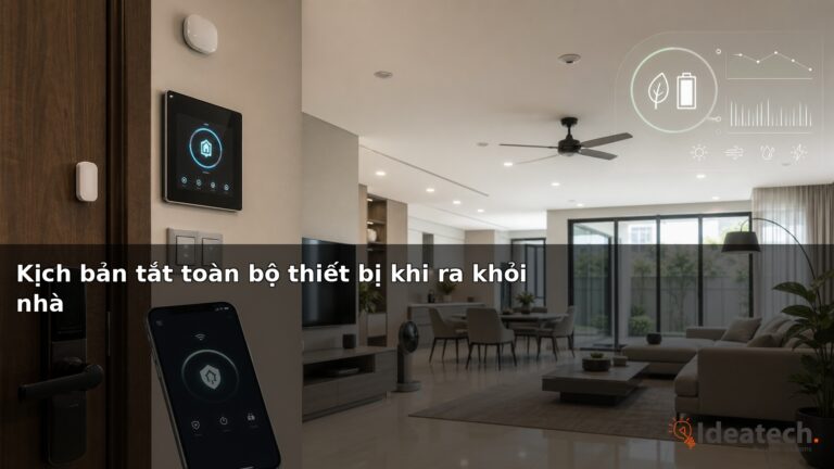 Kịch bản tắt toàn bộ thiết bị khi ra khỏi nhà