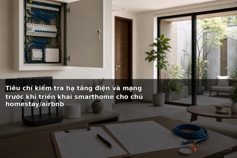 Tiêu chí kiểm tra hạ tầng điện và mạng trước khi triển khai smarthome cho chủ homestay/airbnb