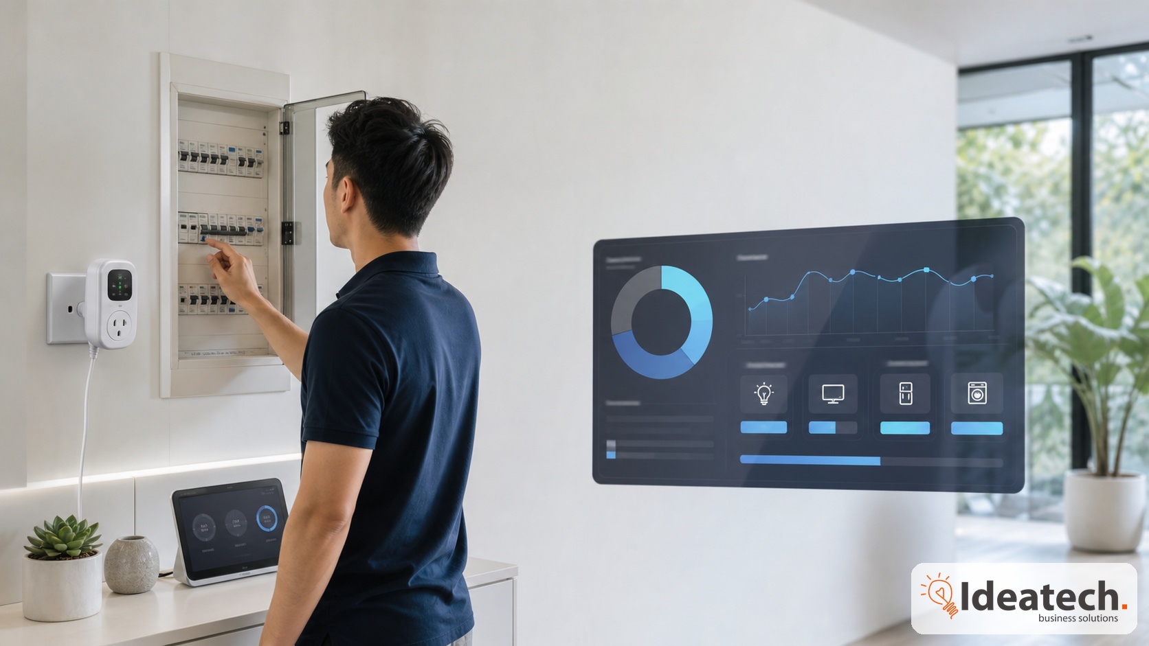 Kiem tra smart plug bang dien va dashboard quan ly nang luong de khoanh vung thiet bi tieu thu bat thuong