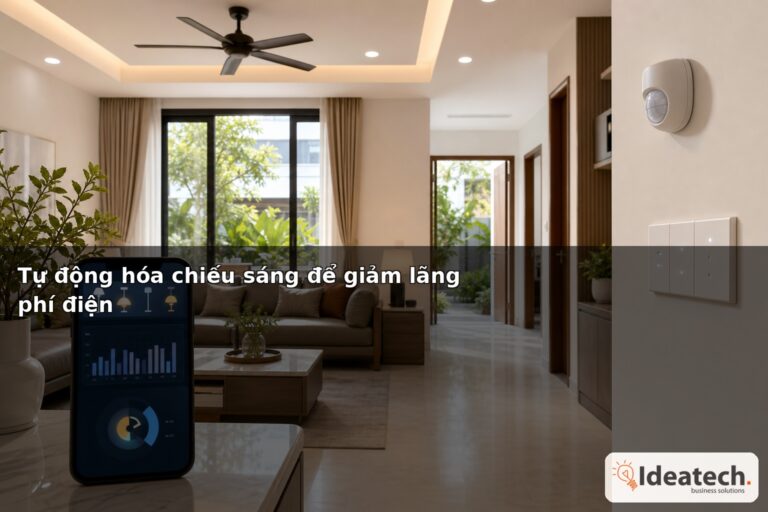 Tự động hóa chiếu sáng để giảm lãng phí điện