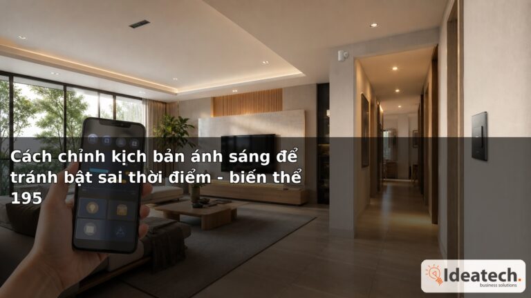 Cách chỉnh kịch bản ánh sáng để tránh bật sai thời điểm - biến thể 195