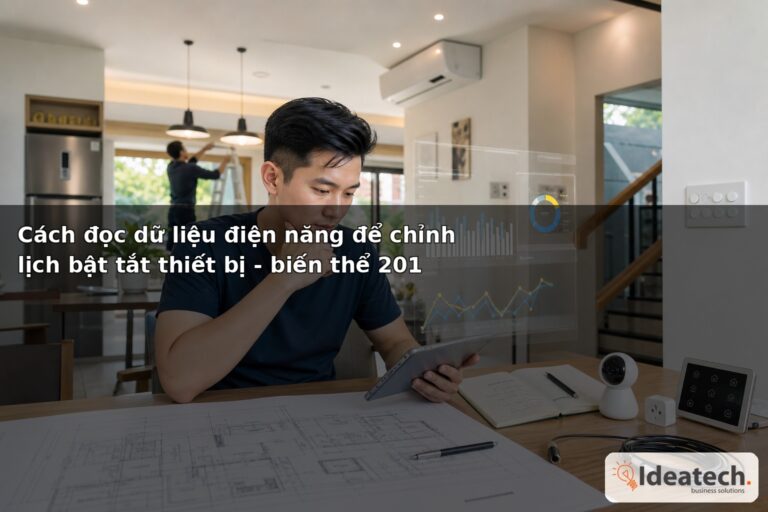 Cách đọc dữ liệu điện năng để chỉnh lịch bật tắt thiết bị - biến thể 201