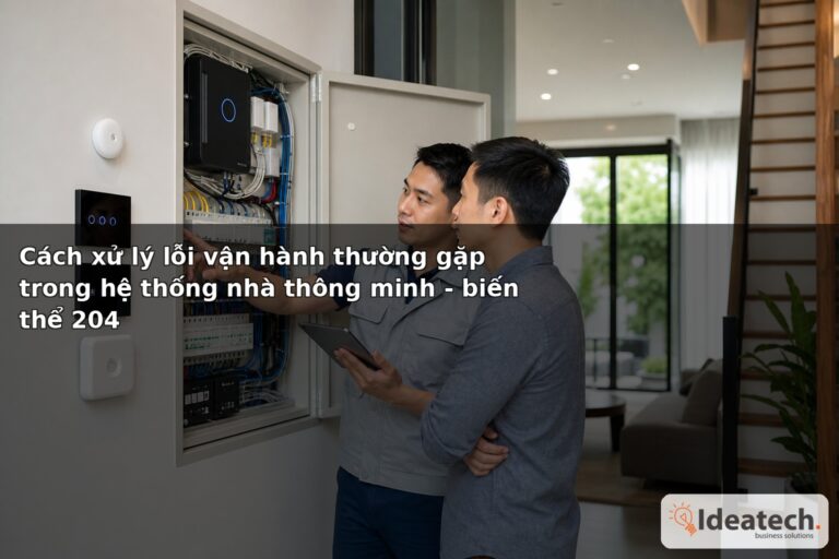 Cách xử lý lỗi vận hành thường gặp trong hệ thống nhà thông minh - biến thể 204